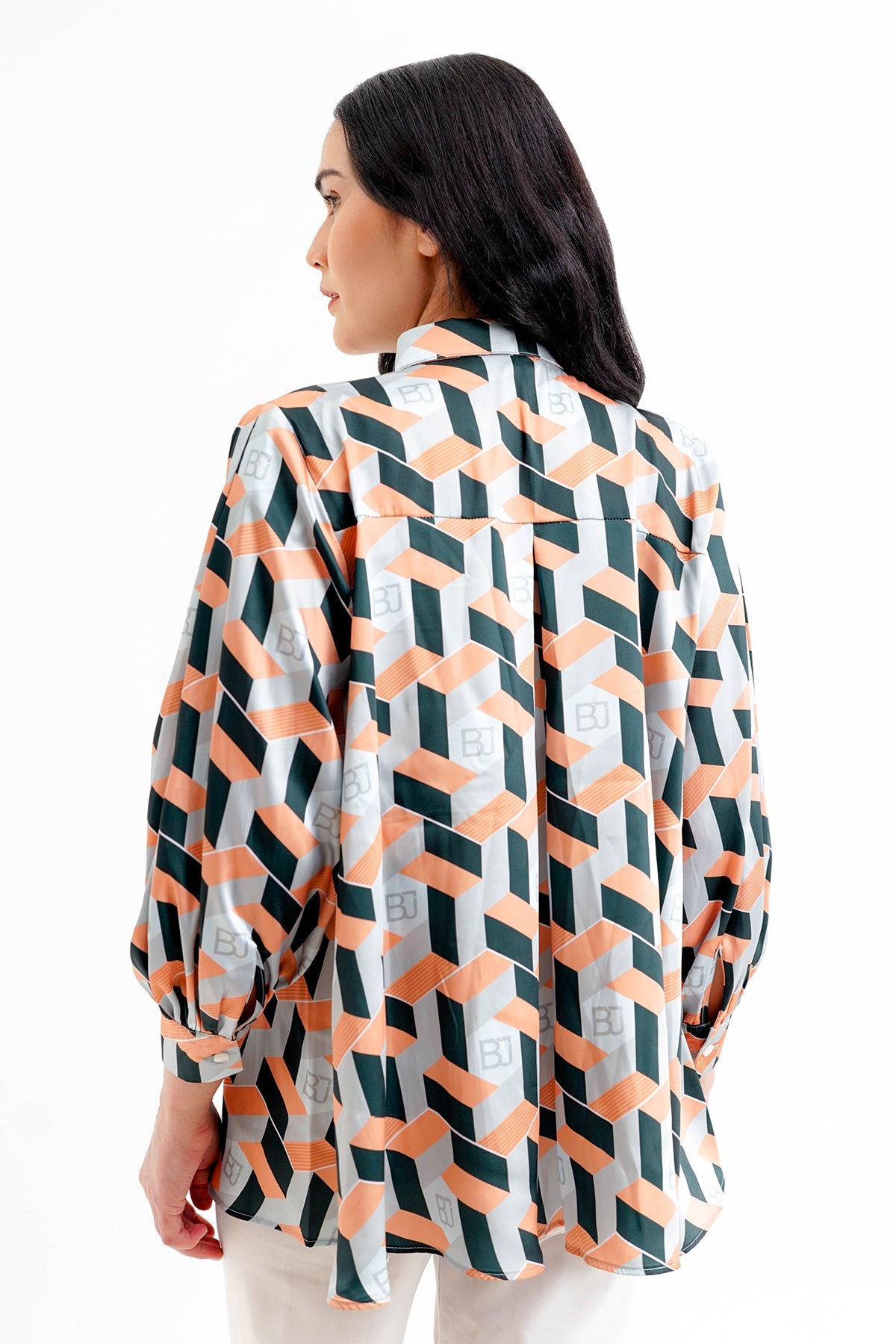 Arnia Puff Sleeved Shirt - Green