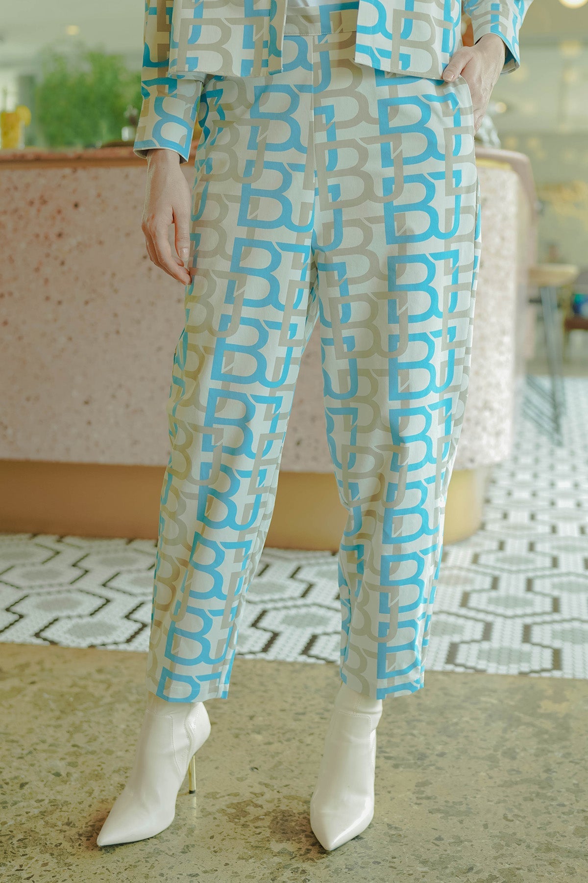 Monogram Pants - Blue
