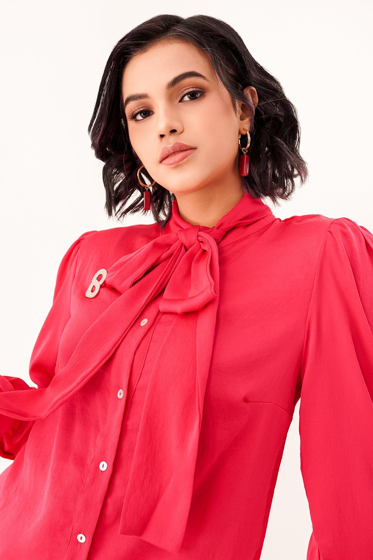 Risa Tie Top - Magenta