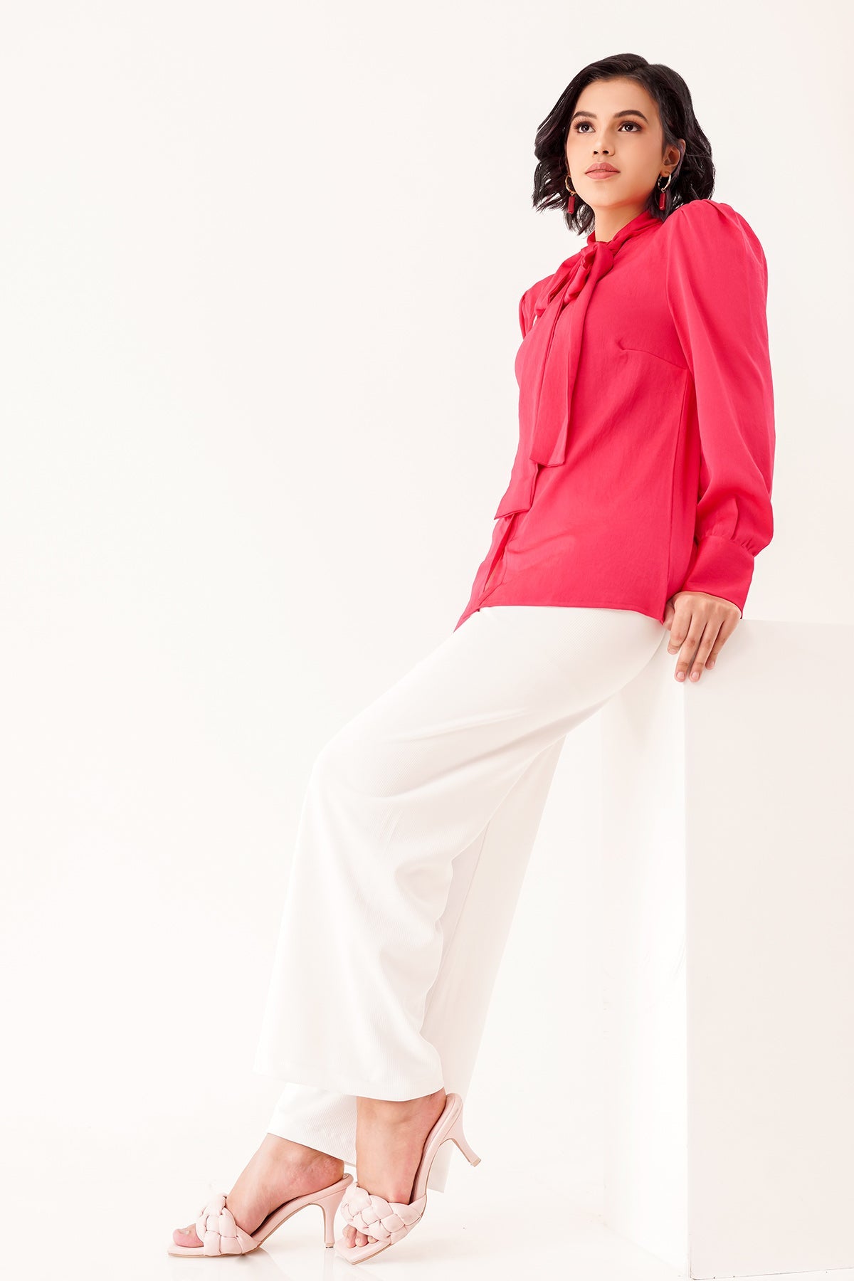 Risa Tie Top - Magenta