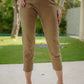 Suede Ankle Pants - Green
