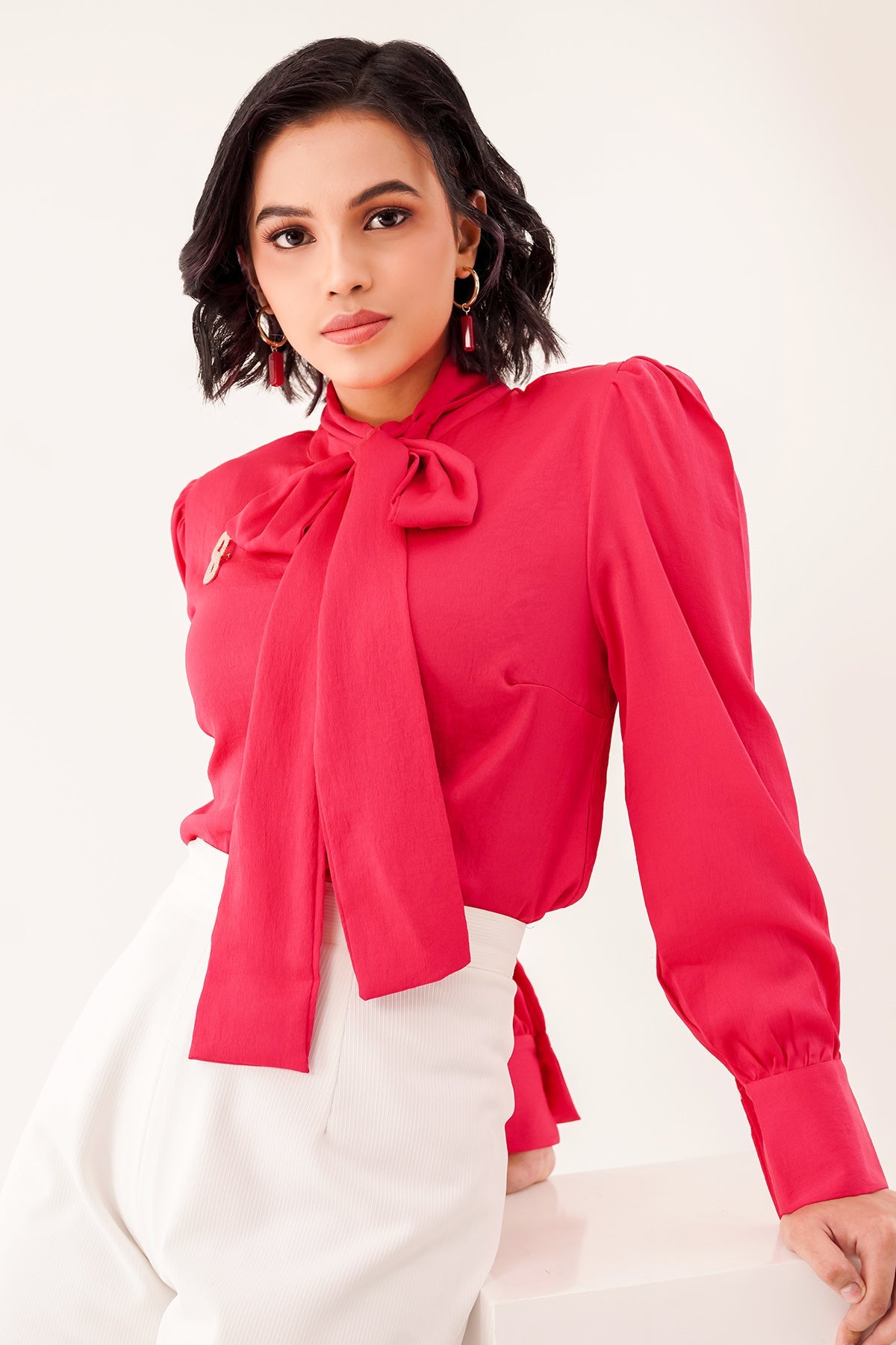 Risa Tie Top - Magenta