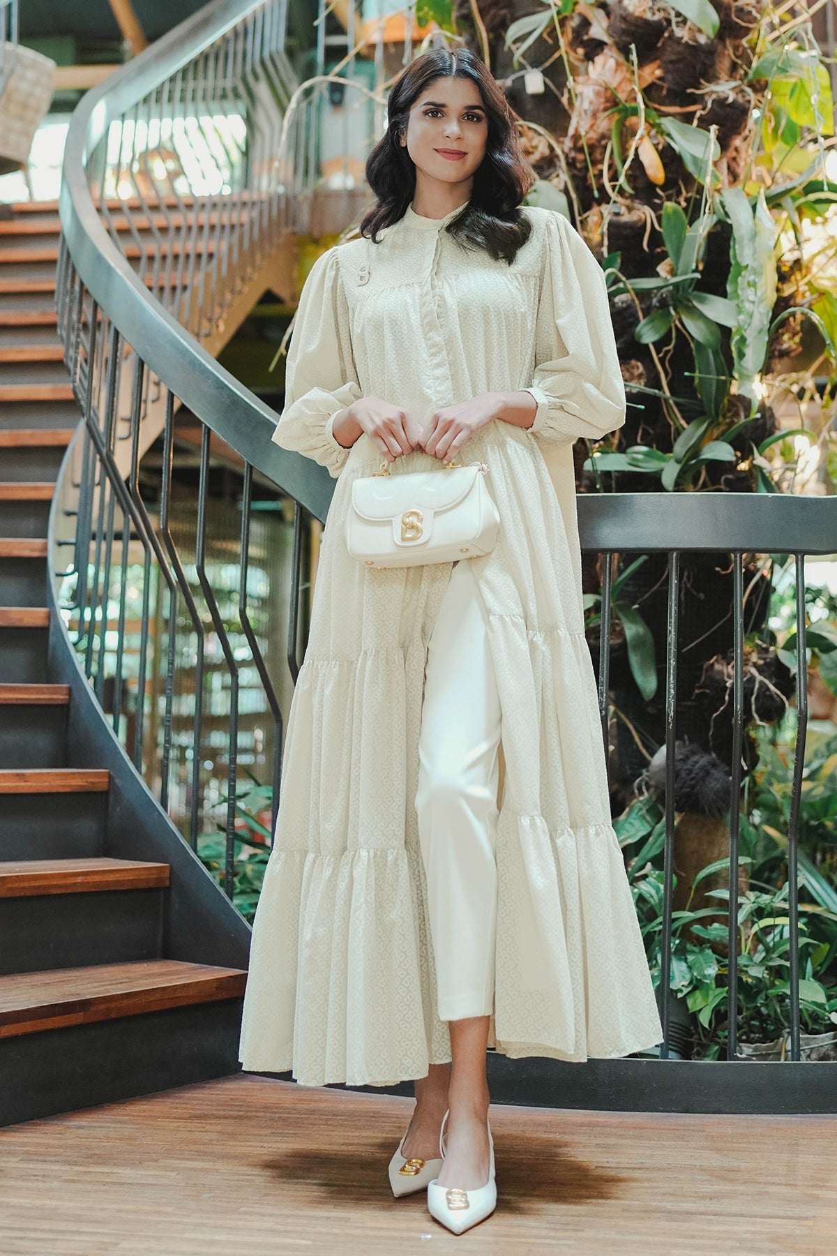Tapis Tiered Maxi Dress - Cream
