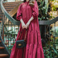 Tapis Tiered Maxi Dress - Red