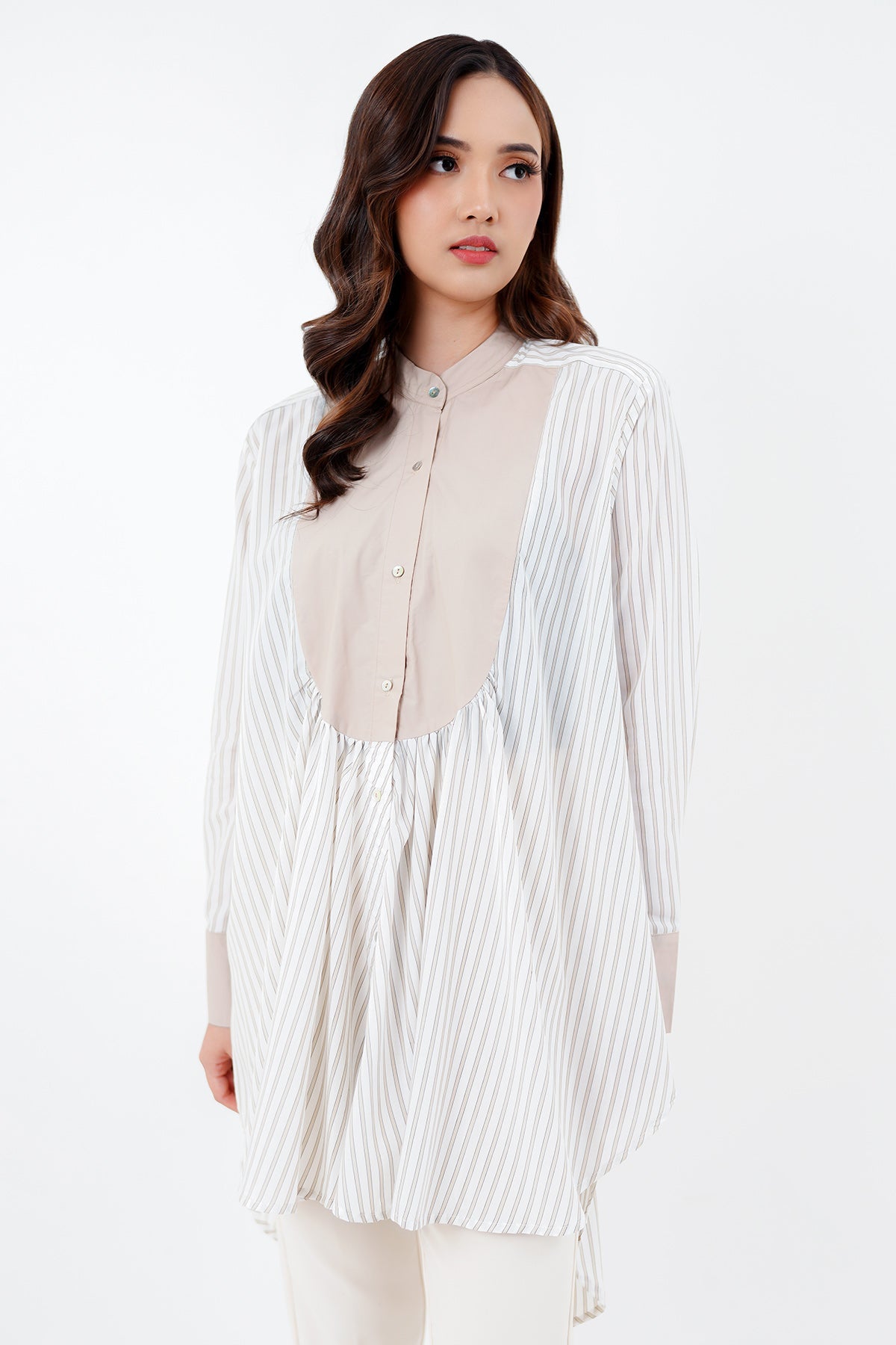 Dania Shirt - Brown Stripes