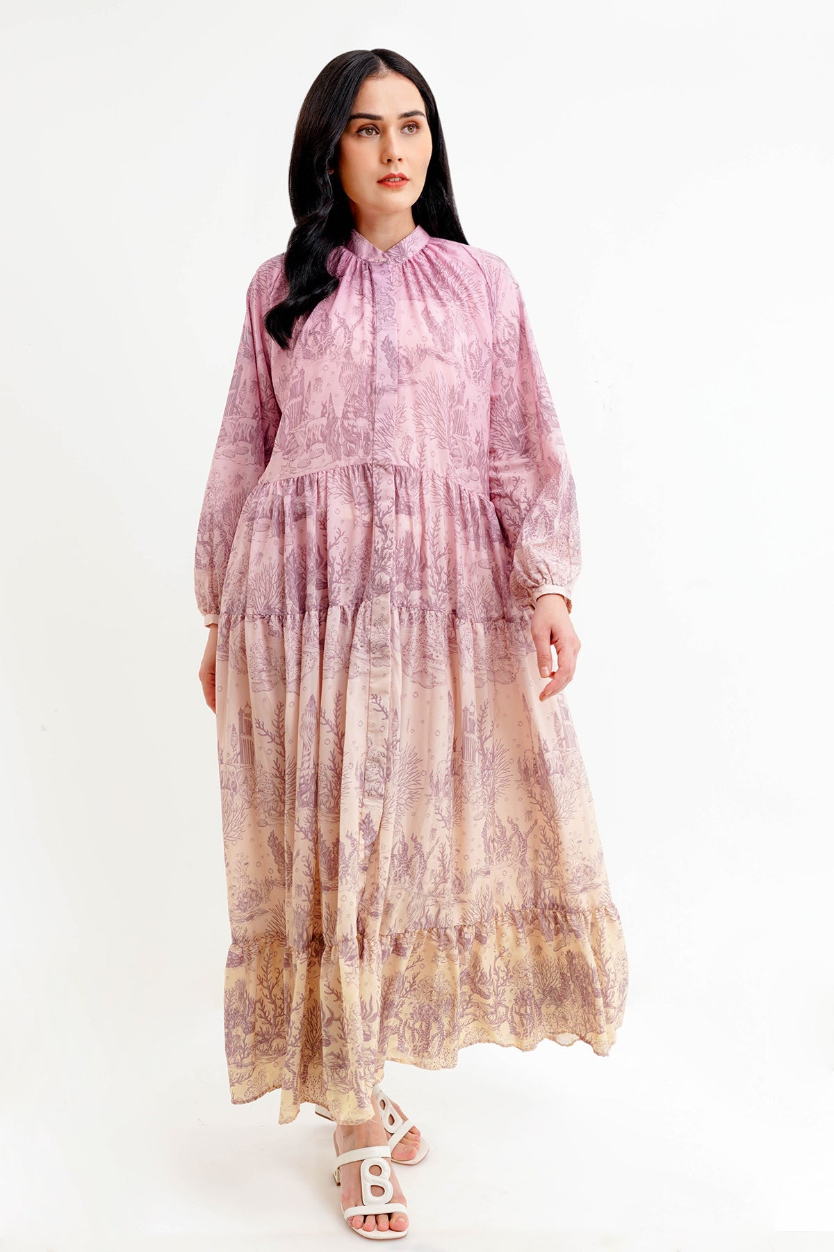 El Mar Minorca Tiered Maxi Dress - Wisteria