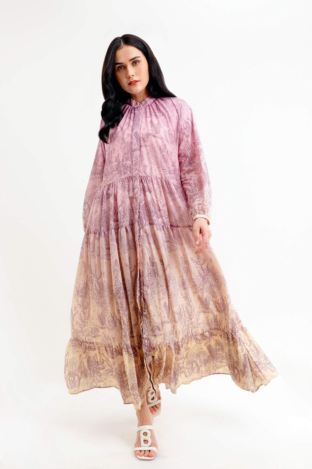 El Mar Minorca Tiered Maxi Dress - Wisteria