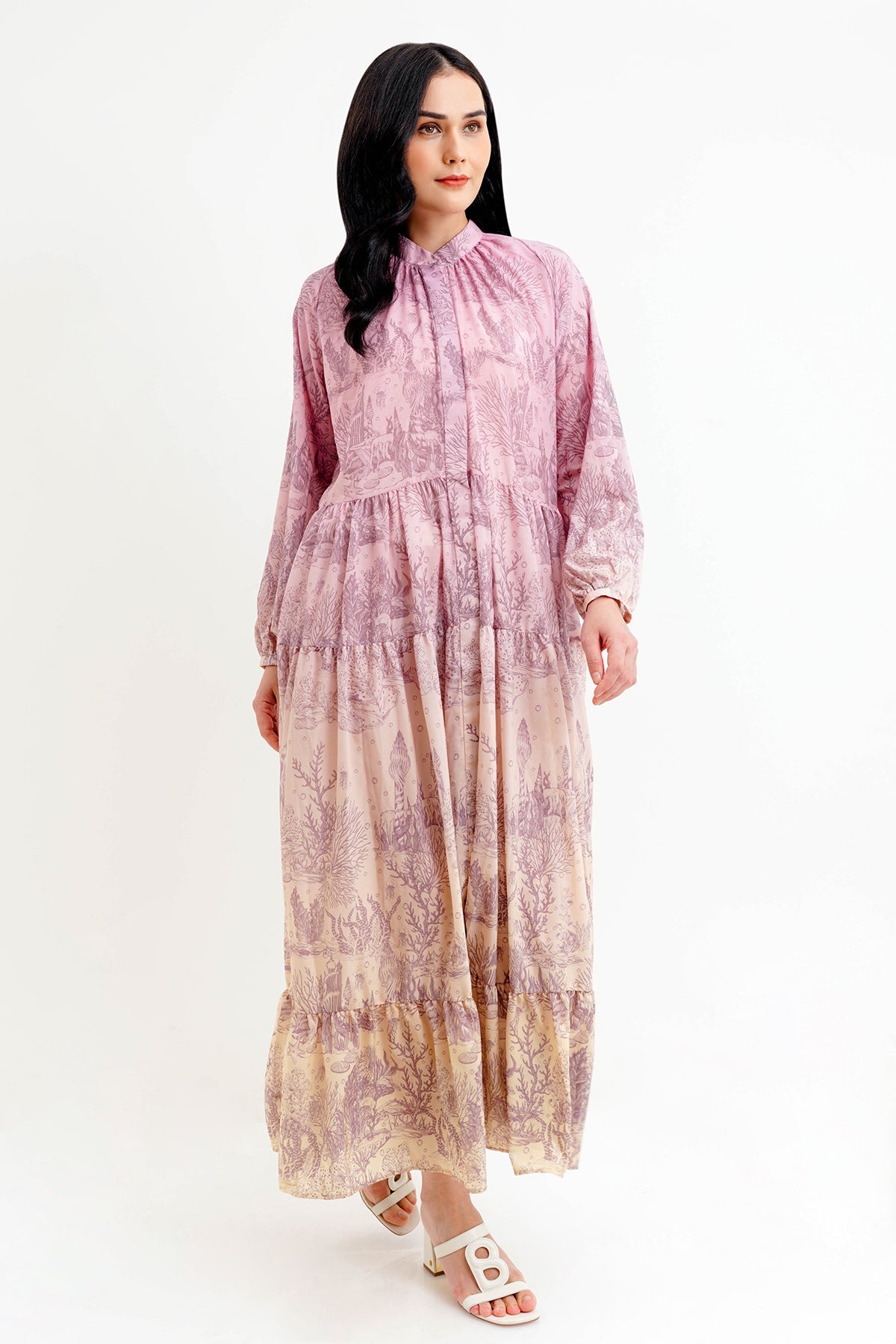 El Mar Minorca Tiered Maxi Dress - Wisteria