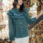 Alice Ruffle Shirt - Black