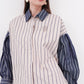 Yaya Shirt - Cream/Blue