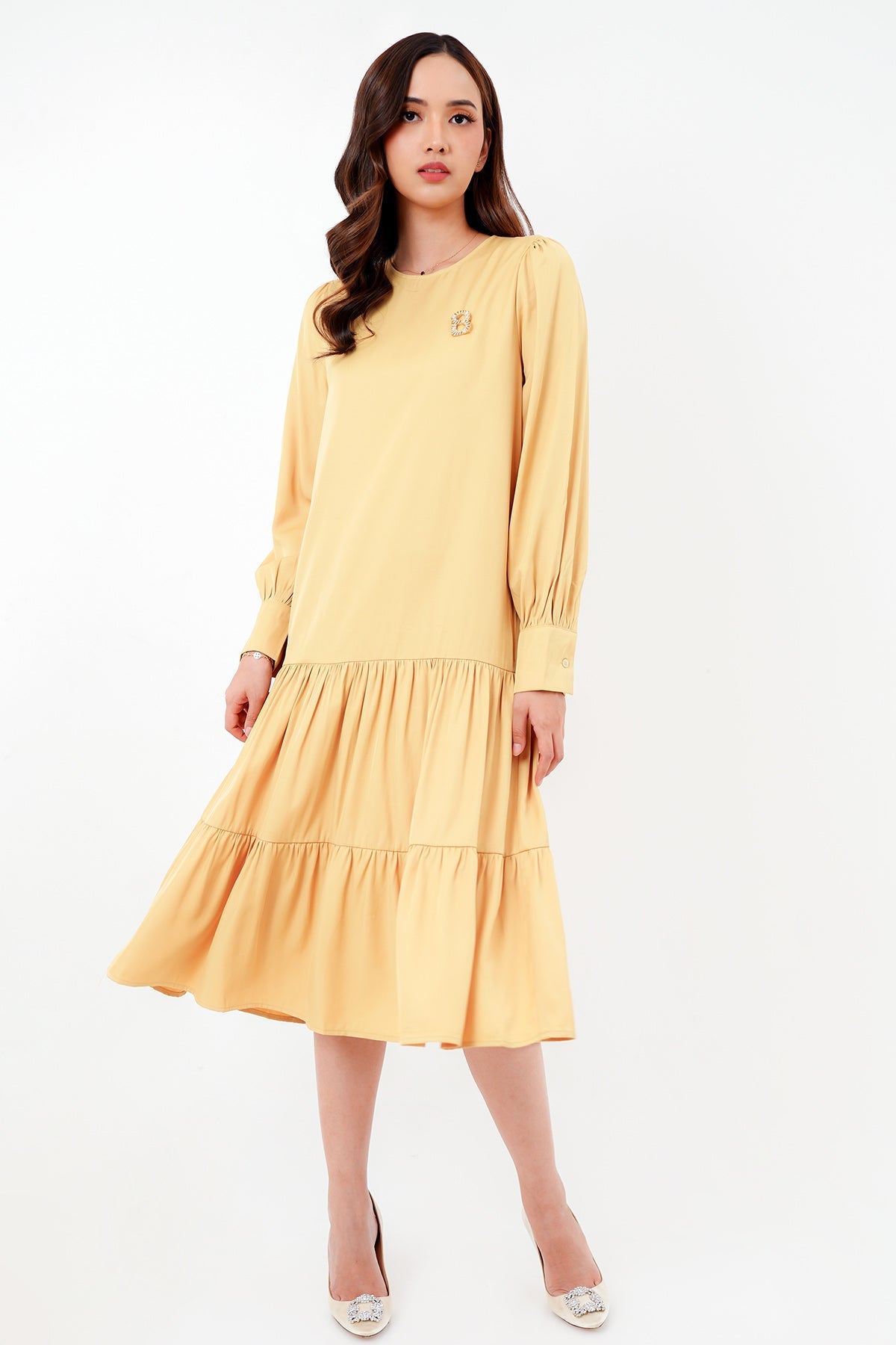 Raisha Midi Dress - Yellow
