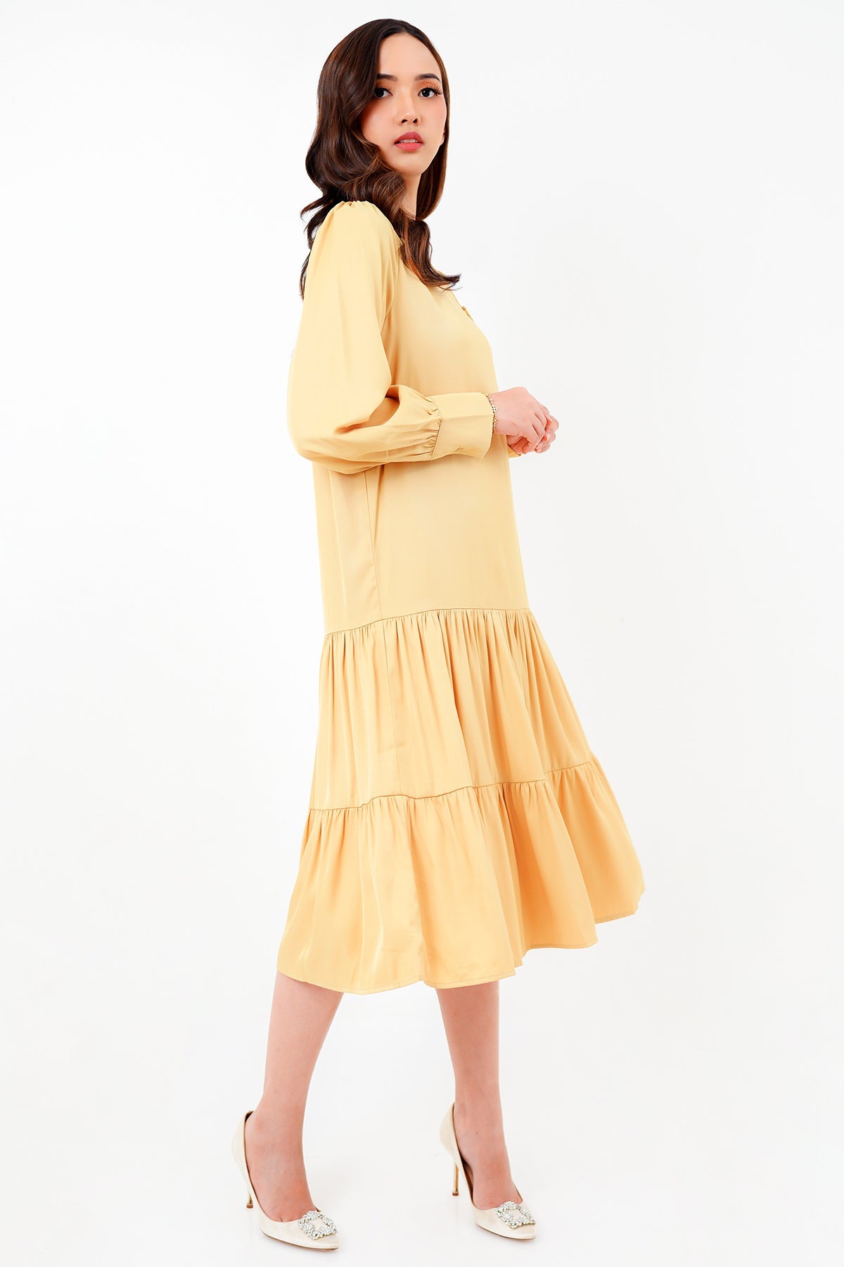 Raisha Midi Dress - Yellow