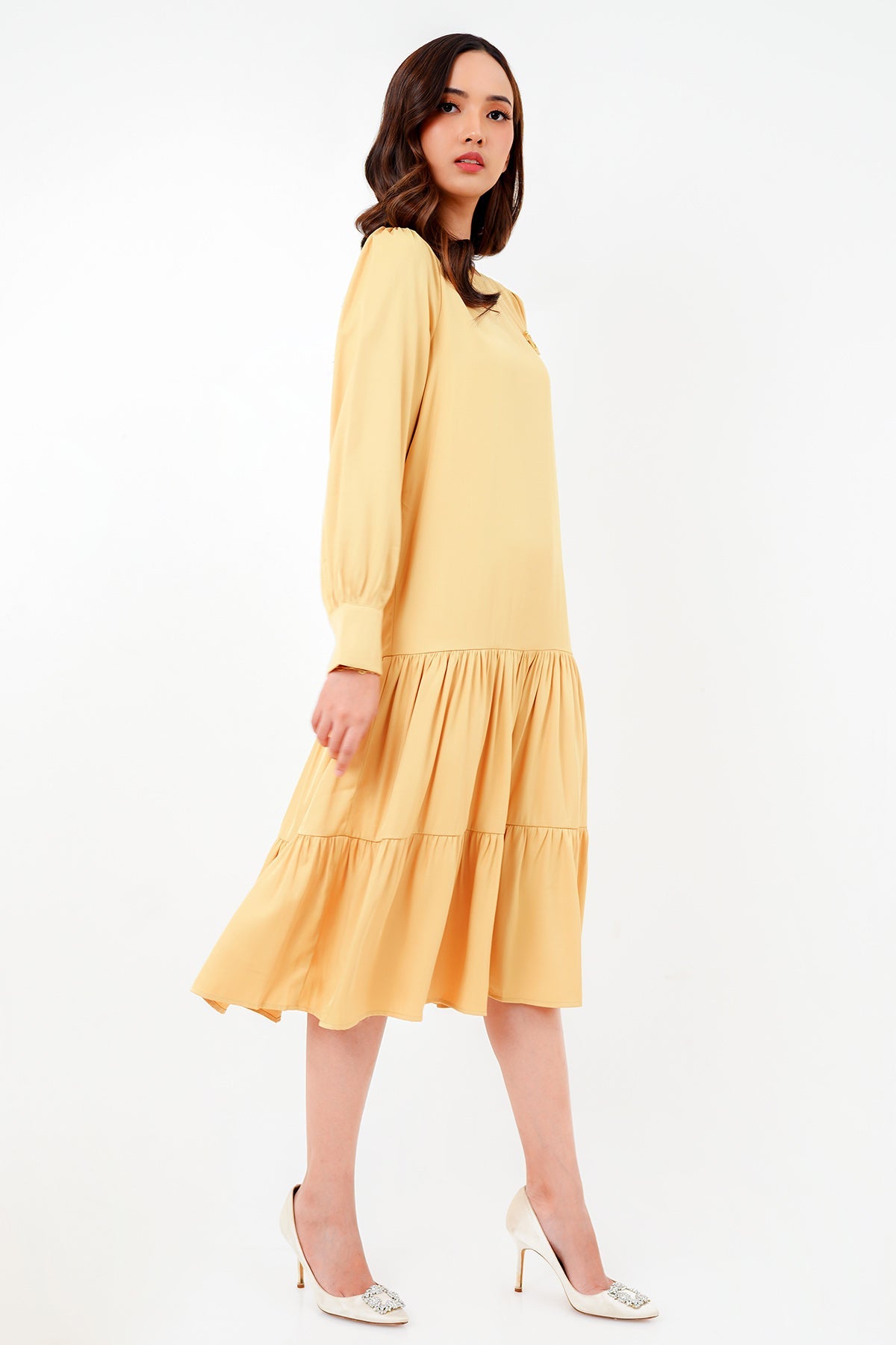 Raisha Midi Dress - Yellow