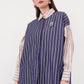 Yaya Shirt - Blue/Cream