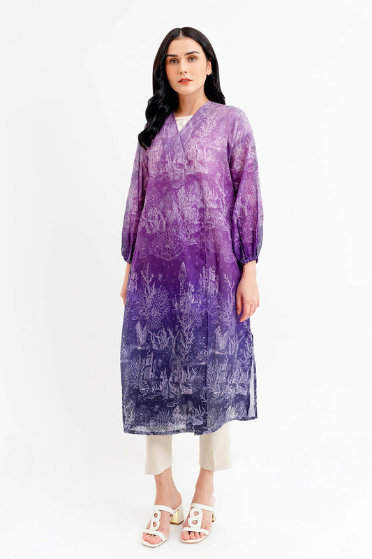 El Mar Minorca Wrap Long Outer - Purple