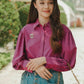 Amanda Shirt with Puff Sleeve - Fuschia