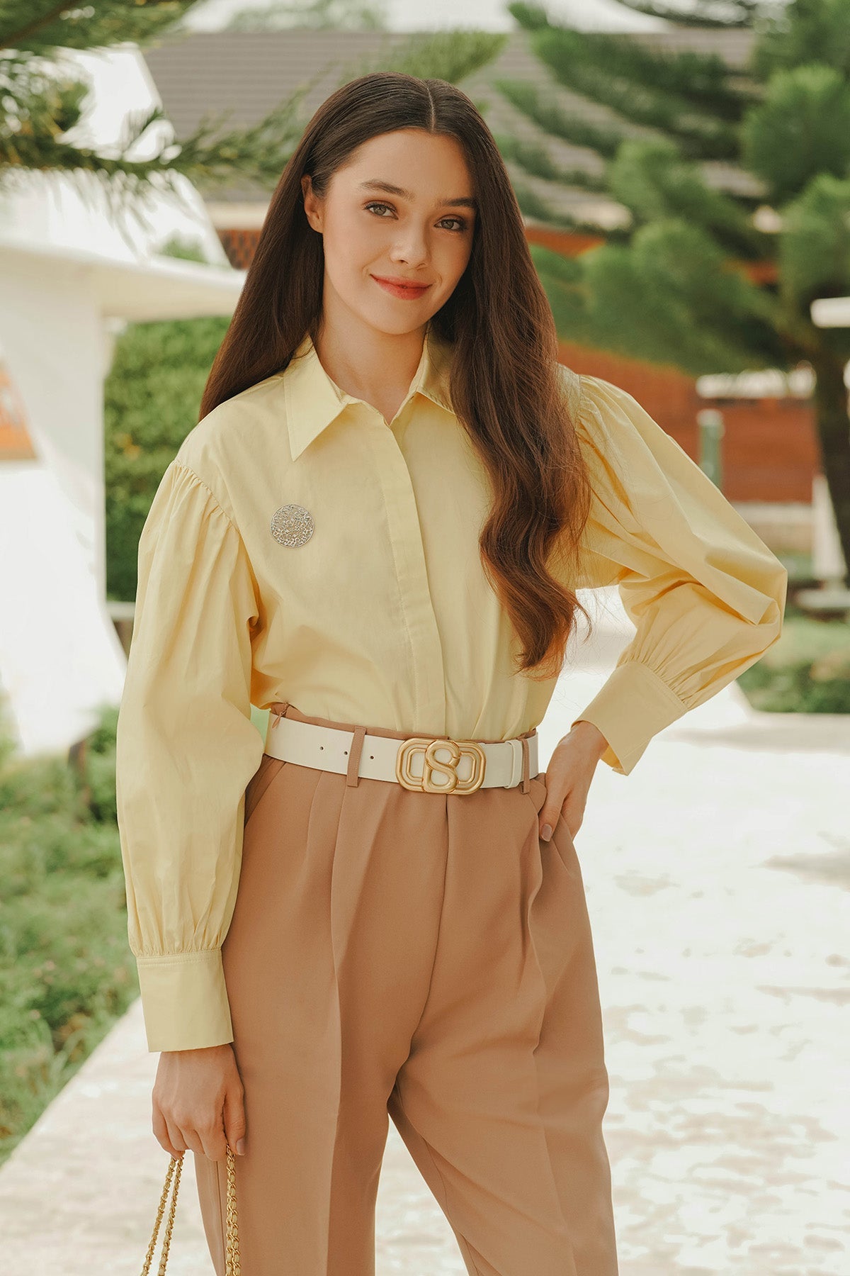 Amanda Shirt with Puff Sleeve - Sun