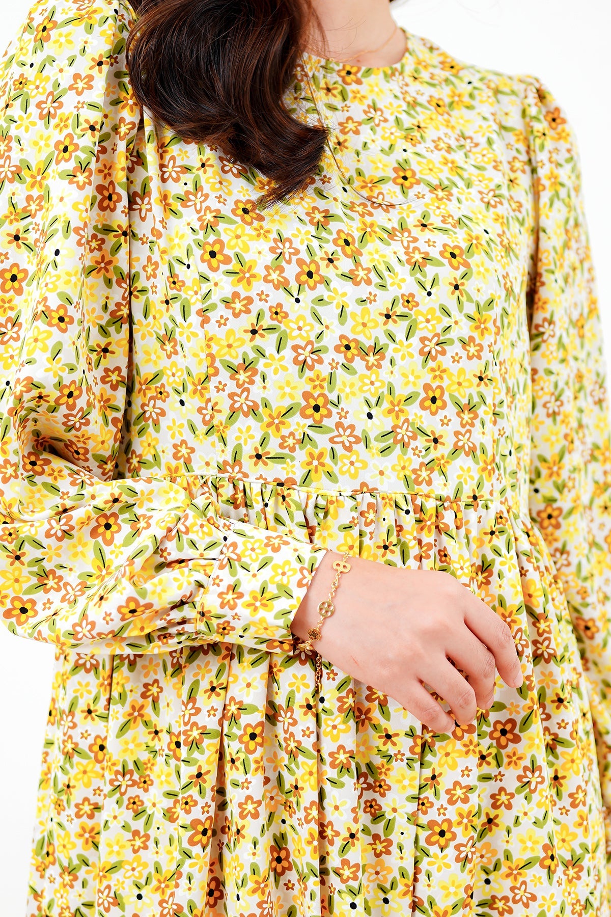 Maddie Midi Dress - Yellow