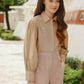 Amanda Shirt with Puff Sleeve - Brown