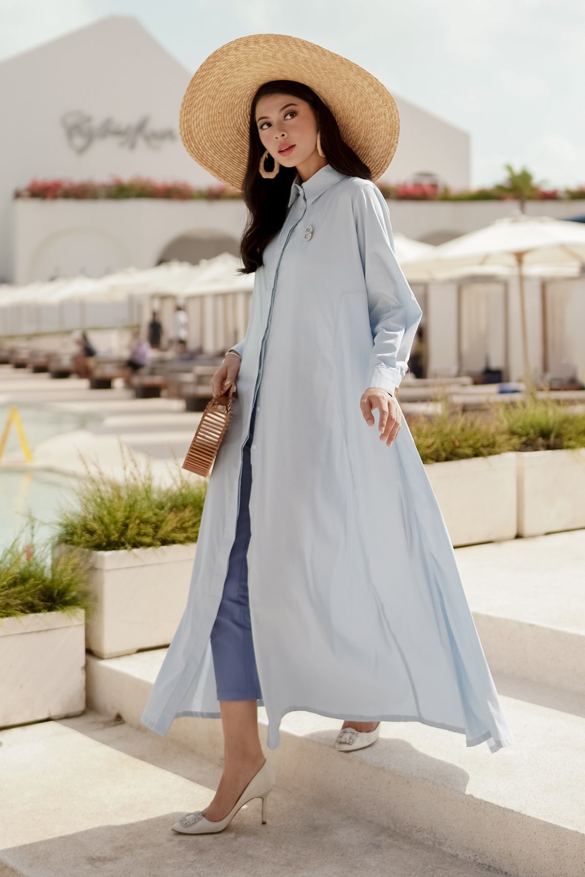 Samara Shirt Dress - Blue
