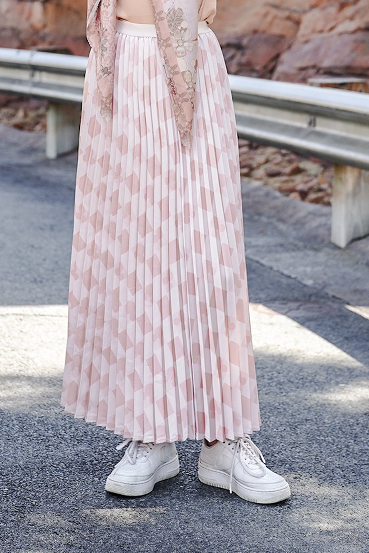 Dona Pleated Skirt - Peach