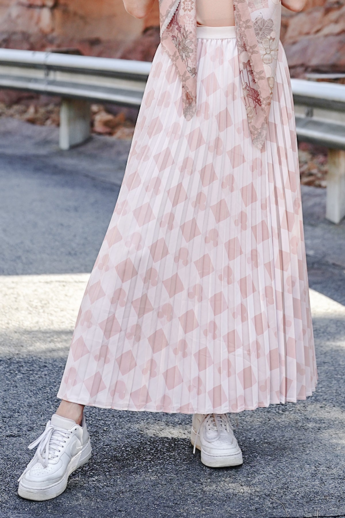 Dona Pleated Skirt - Peach