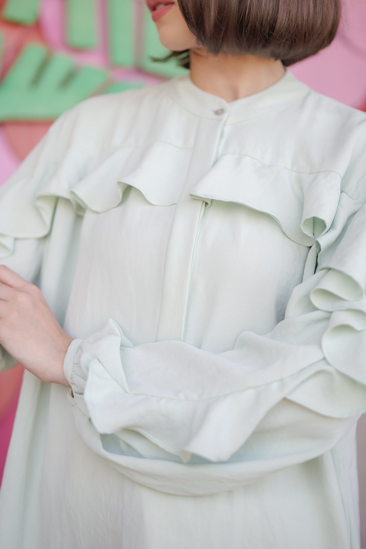 Anya Ruffle Top - Mint