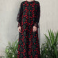 Embroidery Lace Maxi Dress - Red