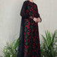 Embroidery Lace Maxi Dress - Red
