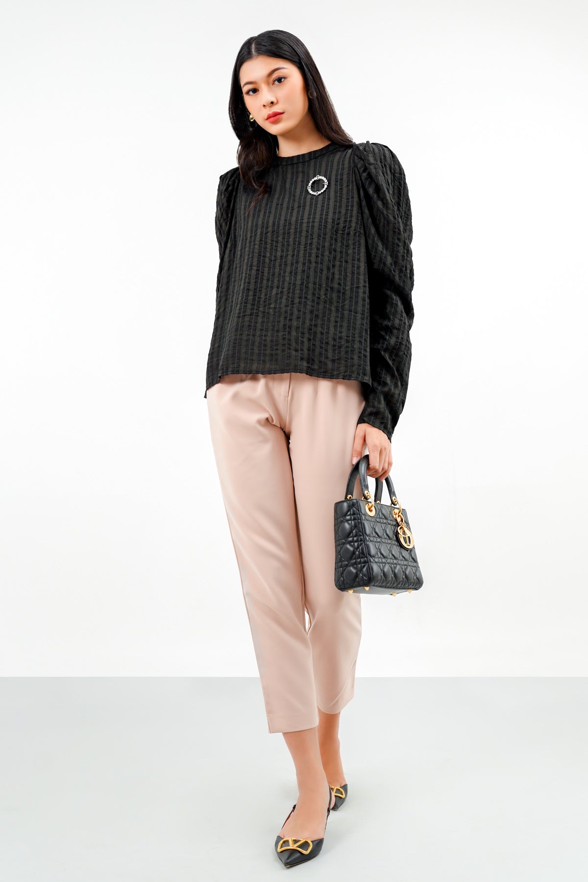 Mina Puff Sleeve - Black