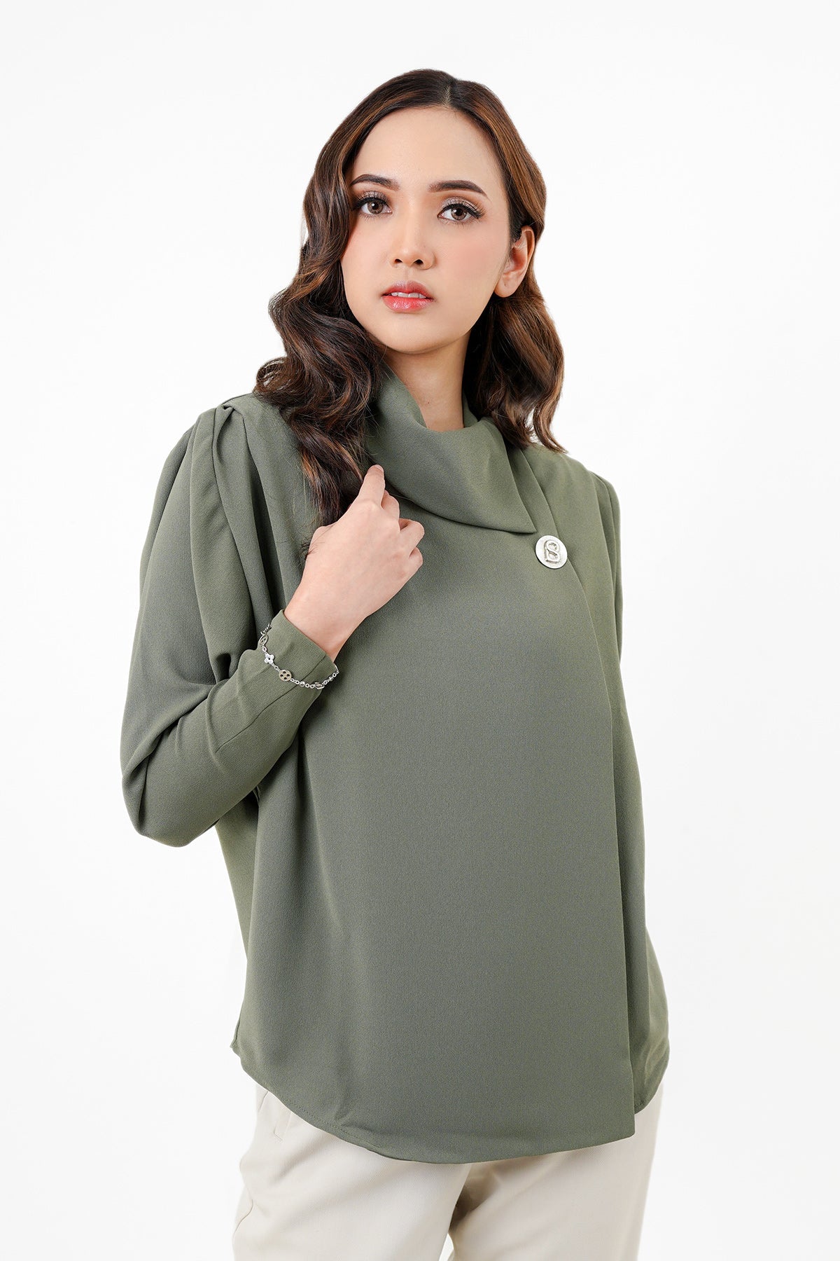 Rhea Top - Olive
