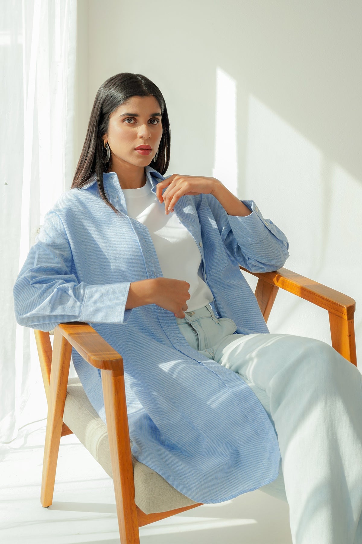 Rona Shirt - Blue Stripes