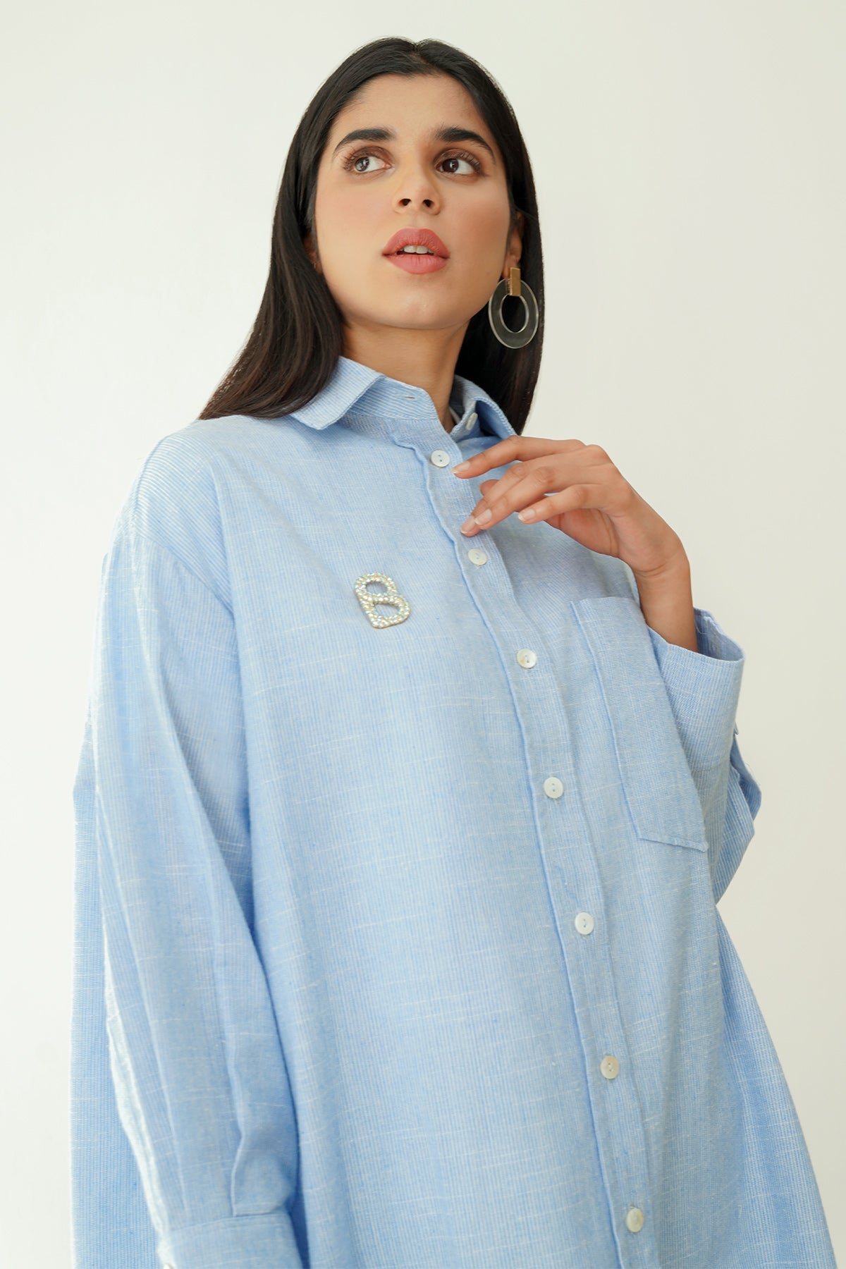Rona Shirt - Blue Stripes