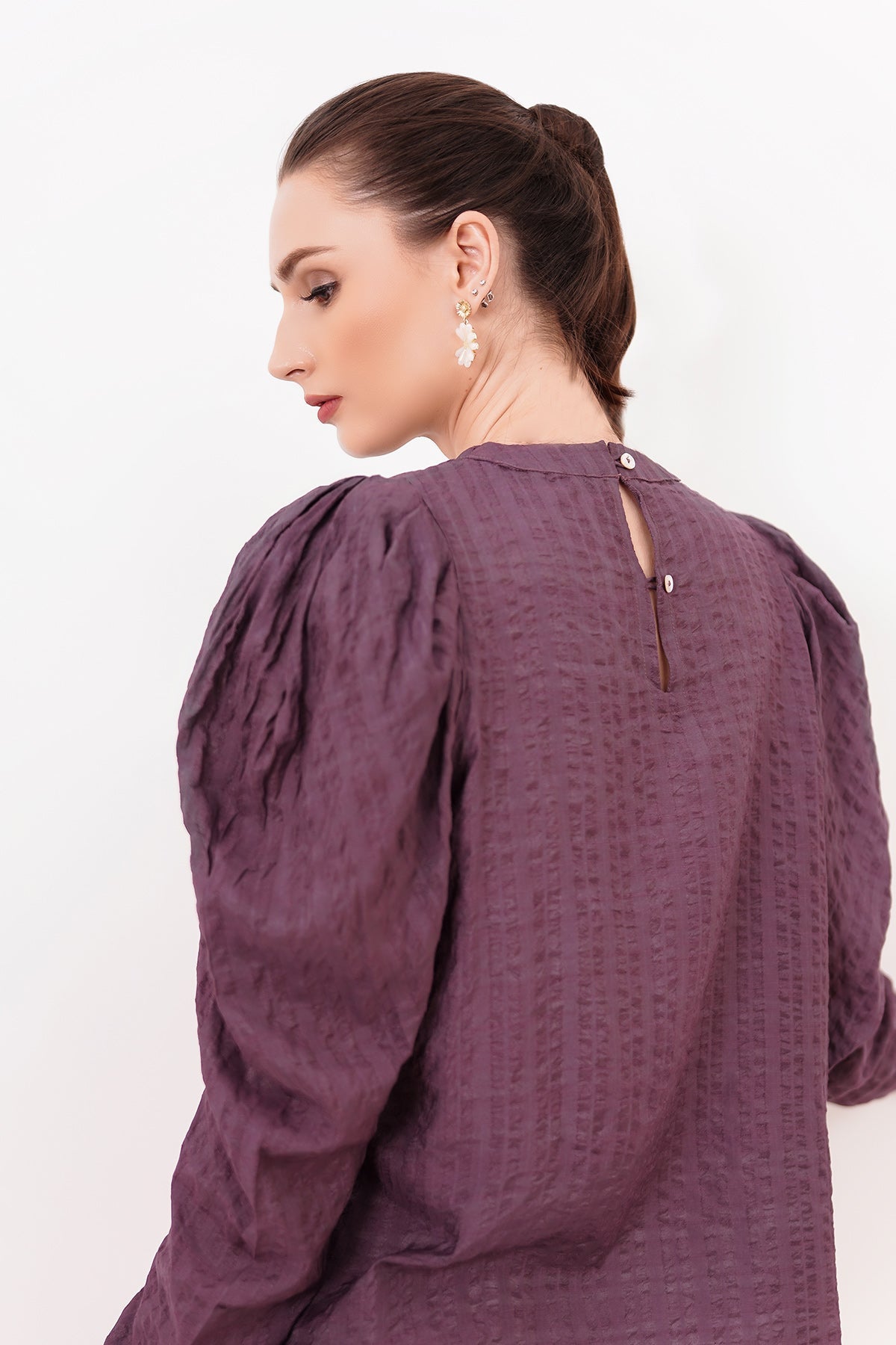 Mina Puff Sleeve - Dusty Purple
