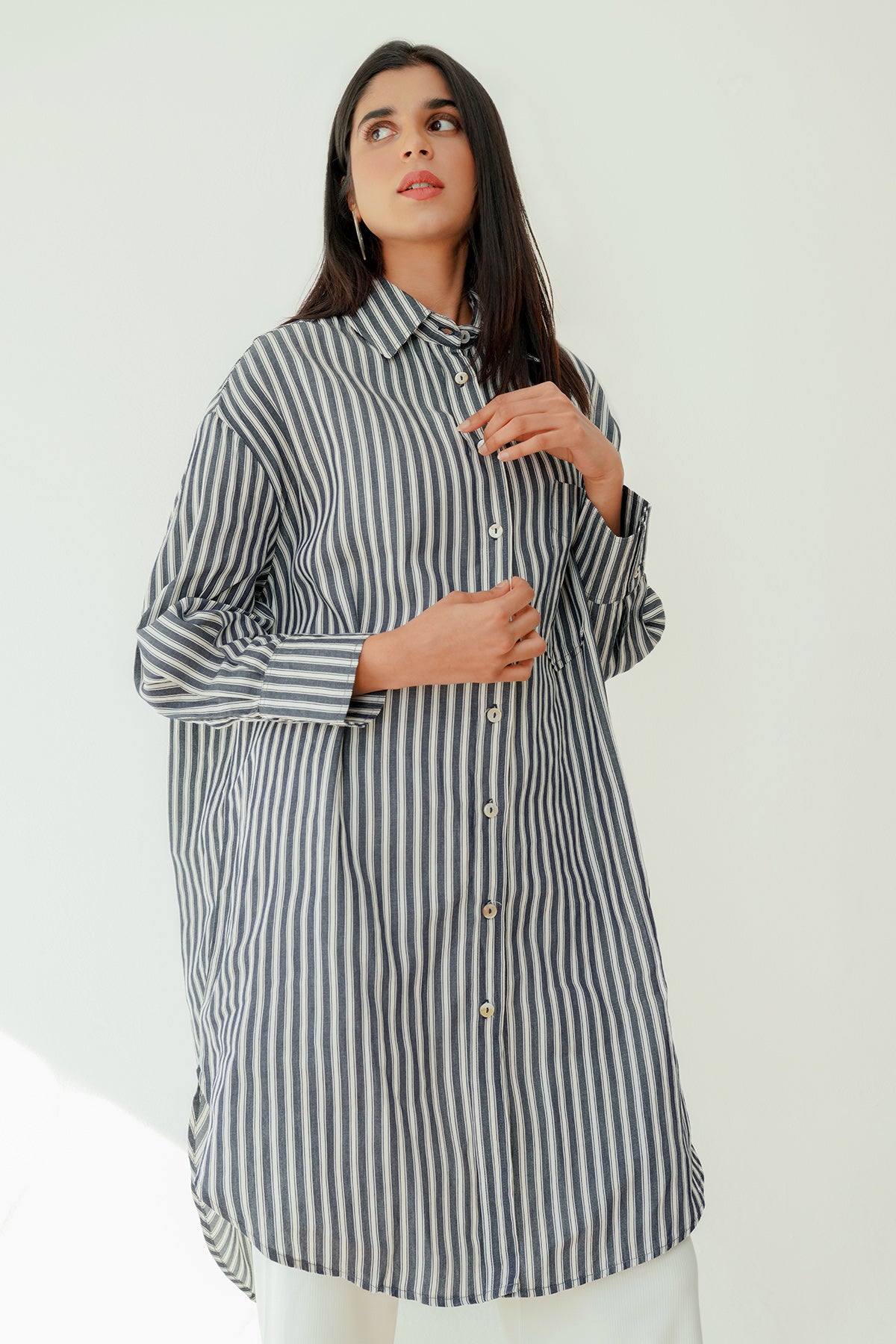 Rona Shirt - Black Stripes