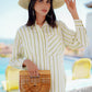 Zarina Shirt - White Stripes