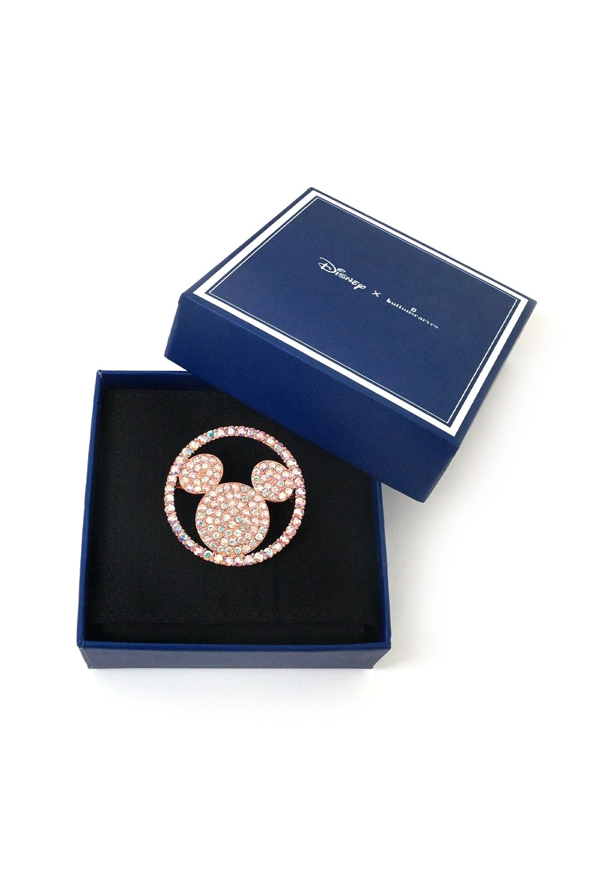 Disney x Buttonscarves Round Brooch - Rose Gold