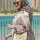 Dubai Voile Square - Chocolate