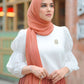 Everyday Pleated Shawl - Salmon