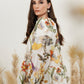 Flower Peplum Top - White