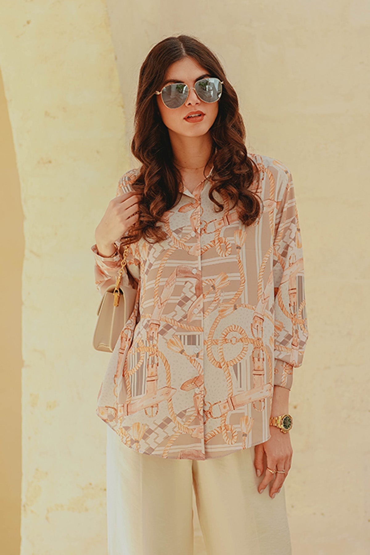 The Chain La Bella Georgette Shirt - Cream