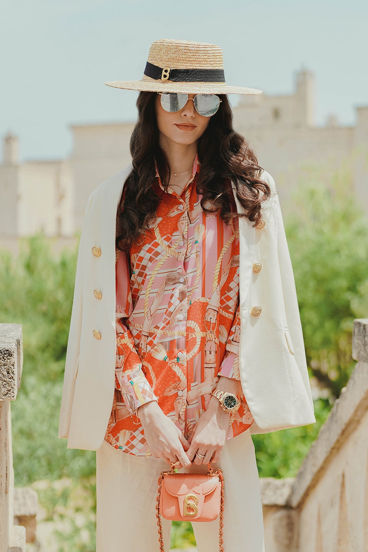 The Chain La Bella Georgette Shirt - Orange