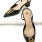Kylie Mid Heel Shoes - Black
