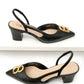 Kylie Mid Heel Shoes - Black