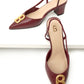 Kylie Mid Heel Shoes - Bordeaux