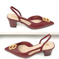 Kylie Mid Heel Shoes - Bordeaux