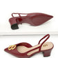 Kylie Mid Heel Shoes - Bordeaux