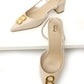 Kylie Mid Heel Shoes - Khaki