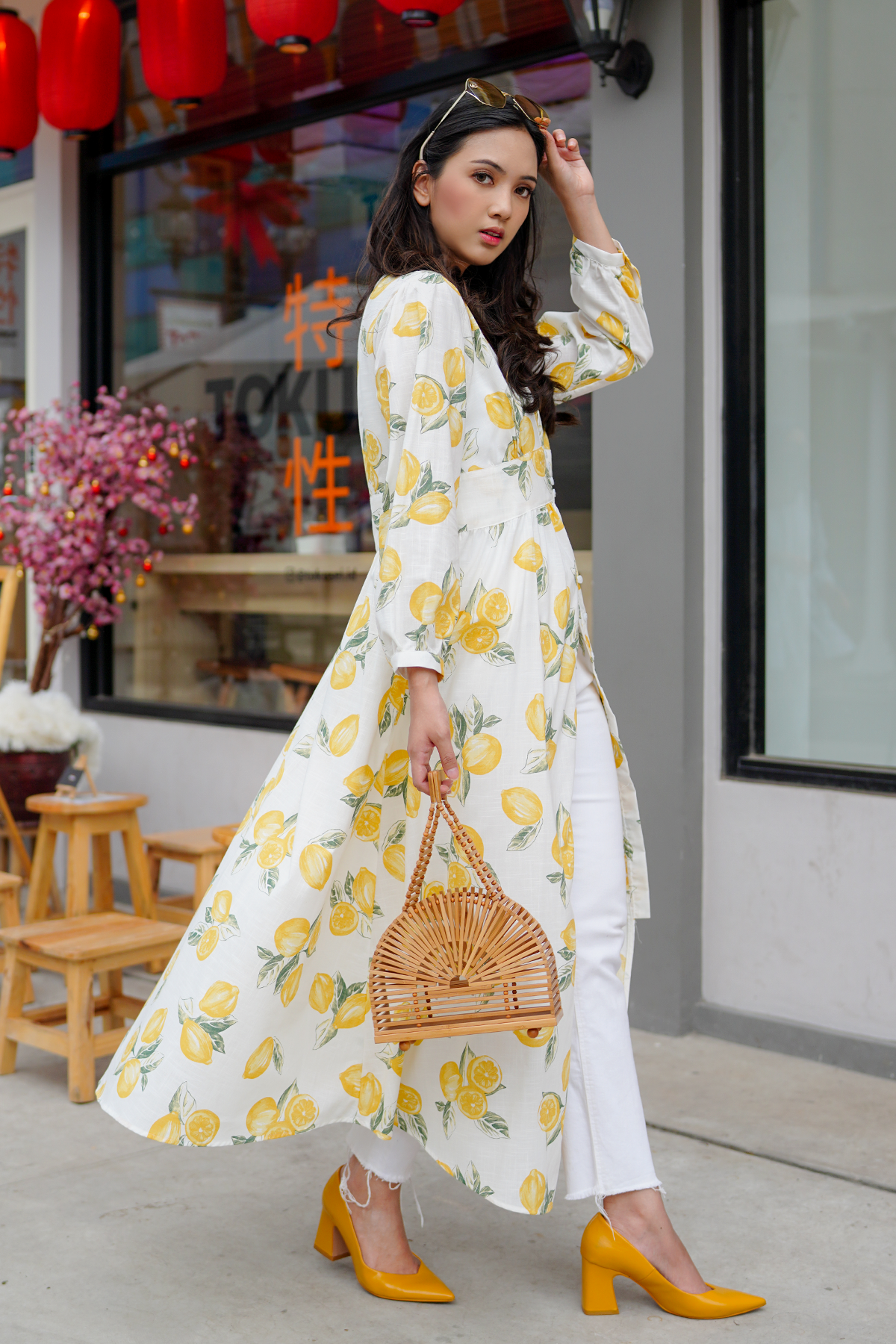 Rachel Lemon Shirt Dress