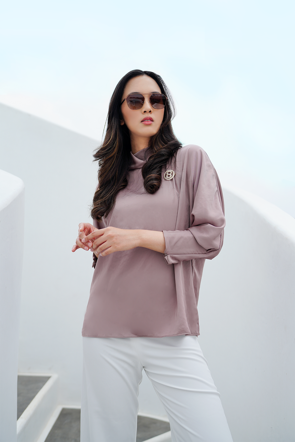 Mocha Batwing Blouse